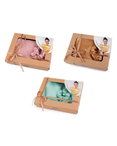Szatén Beauty alvó készlet, huzat és scrunchie gumi - 1 db. | Mimib