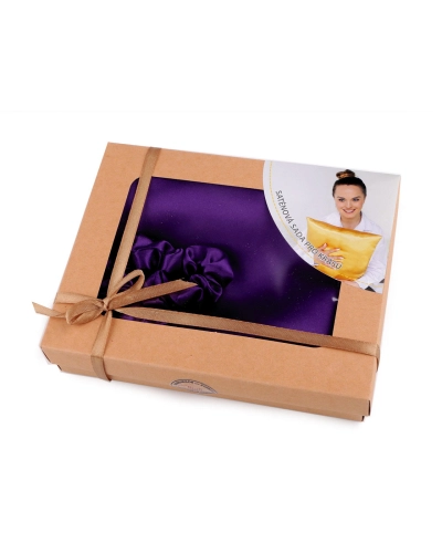 Szatén Beauty alvó készlet, huzat és scrunchie gumi - 1 db. | Mimib
