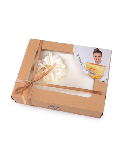 Szatén Beauty alvó készlet, huzat és scrunchie gumi - 1 db. | Mimib