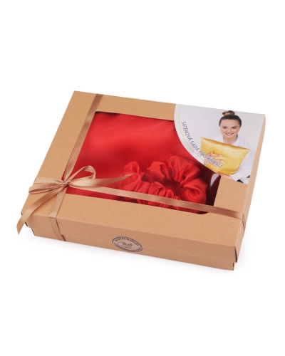 Szatén Beauty alvó készlet, huzat és scrunchie gumi - 1 db. | Mimib
