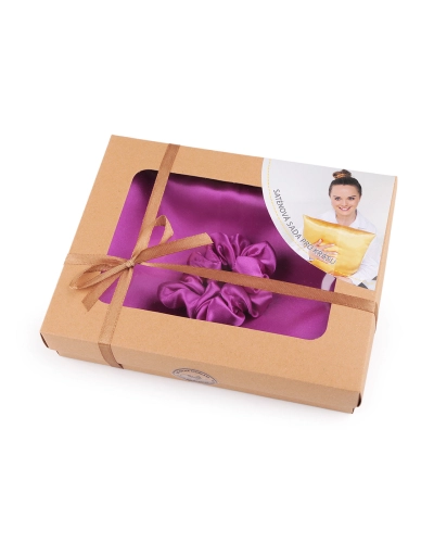 Szatén Beauty alvó készlet, huzat és scrunchie gumi - 1 db. | Mimib