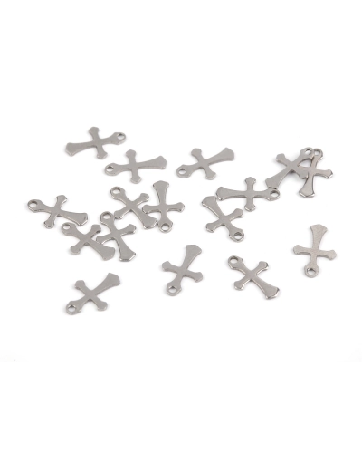 Kereszt medál 9x13 mm - 15 db. | Mimib