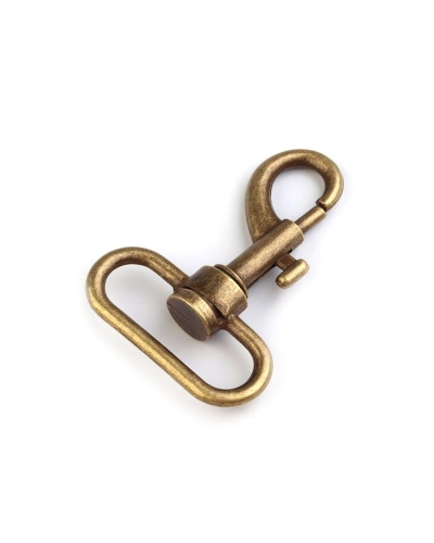 Fém forgós karabiner 38 mm-es befűző - 1 db. | Mimib