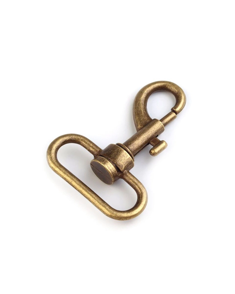 Fém forgós karabiner 38 mm-es befűző - 1 db. | Mimib