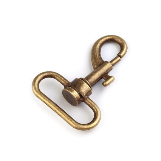 Fém forgós karabiner 38 mm-es befűző - 1 db. | Mimib