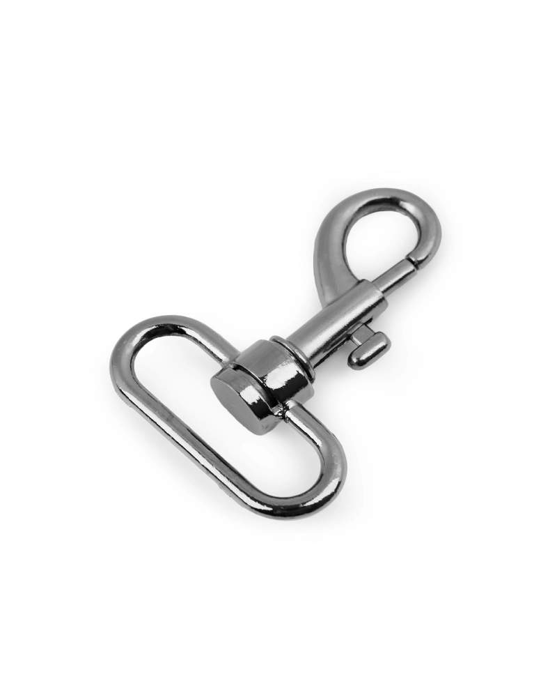 Fém forgós karabiner 38 mm-es befűző - 1 db. | Mimib