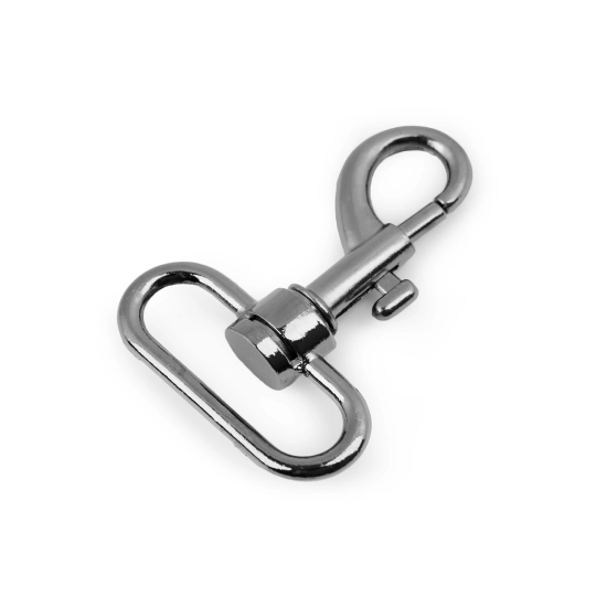 Fém forgós karabiner 38 mm-es befűző - 1 db. | Mimib