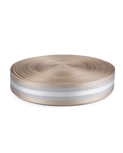 Sima kétoldalas hevederszalag lurexel szélessége 50 mm - 1 m | Mimib