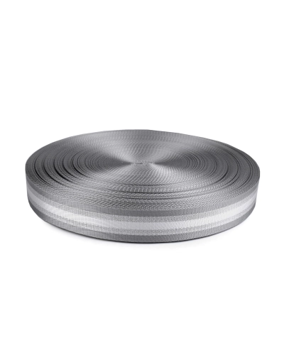 Sima kétoldalas hevederszalag lurexel szélessége 38 mm - 1 m | Mimib