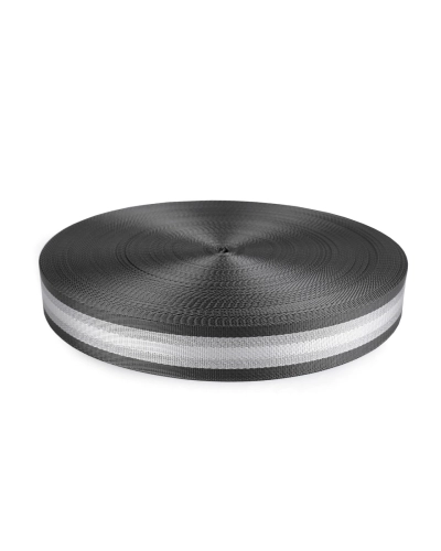 Sima kétoldalas hevederszalag lurexel szélessége 38 mm - 1 m | Mimib