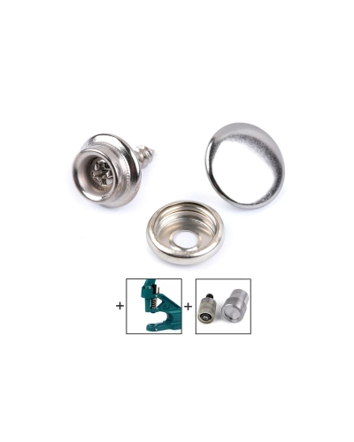 Fémprés csavarral Ø15 mm - 50 szett | Mimib