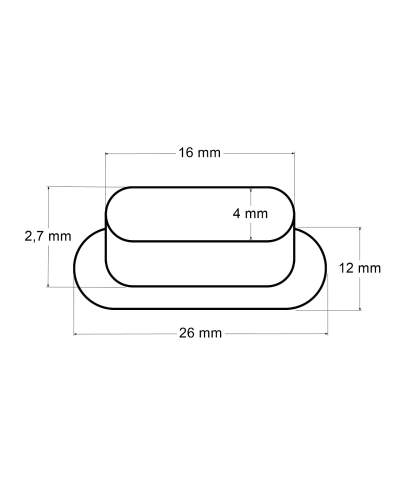 Priechodka s podložkou ovál 4x16 mm - 50 pár | Mimib
