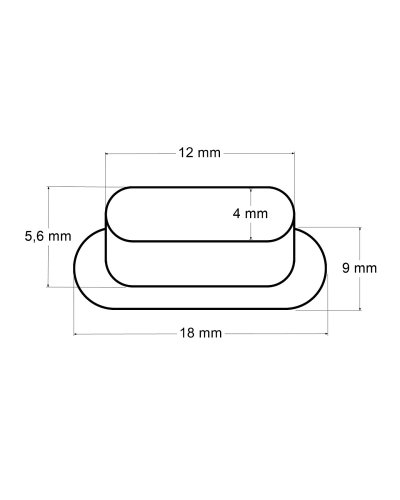 Priechodky s podložkou ovál 4x12 mm - 50 pár | Mimib