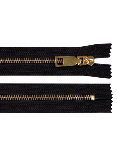 Kovový zips s ozdobným jazdcom No 5 dĺžka 24,5 cm - 1 ks | Mimib