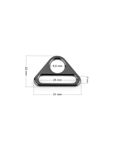 Trojuholníkový kovový prievlak šírka 25 mm - 2 ks | Mimib