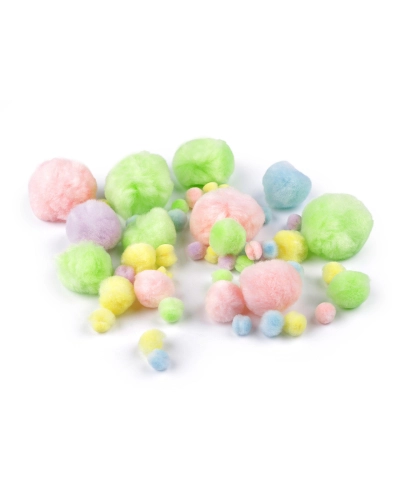 Zsenília golyó vegyes méret pom pom - 1 zacskó | Mimib