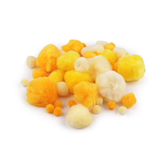 Zsenília golyó vegyes méret pom pom - 1 zacskó | Mimib