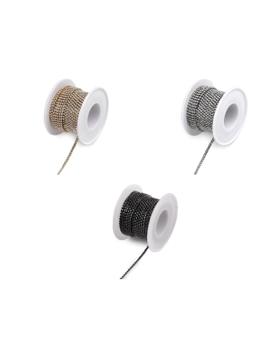 Kristály strasszlánc / bortnyi 2 mm - 9 m | Mimib