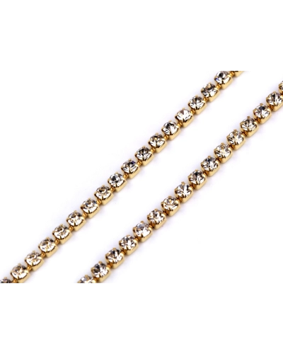 Štrasový prámik / borta šírka 2 mm - 9 m