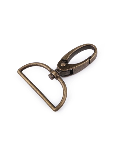 Fém forgós karabiner 37 mm-es befűző - 1 db. | Mimib