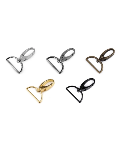 Fém forgós karabiner 32 mm-es befűző - 1 db. | Mimib