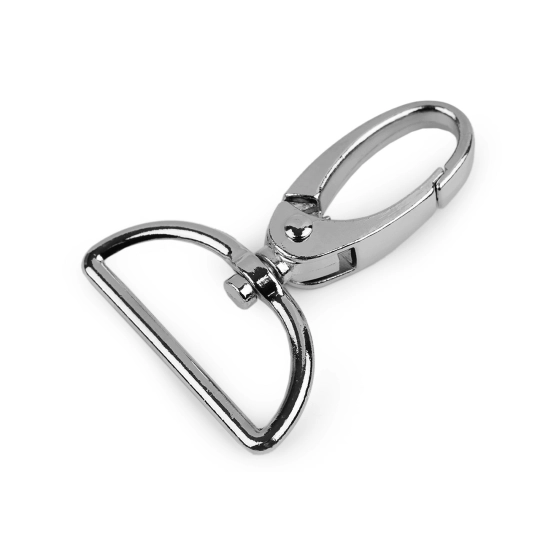 Fém forgós karabiner 32 mm-es befűző - 1 db. | Mimib