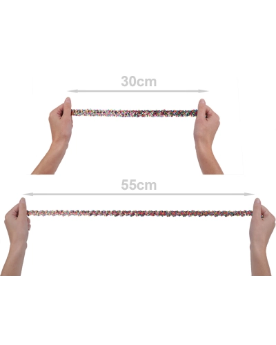 Elastikus flitter szalag színes 20 mm - 1 m | Mimib