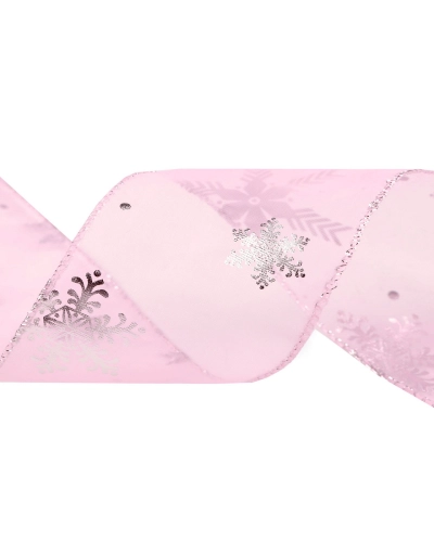 Karácsonyi organza szalag fémes pehely szélessége 60 mm - 22.5 m | Mimib