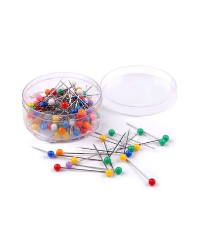 Gombostű műanyag fejjel hossza 32 mm rozsdamentes acél - 1 box | Mimib