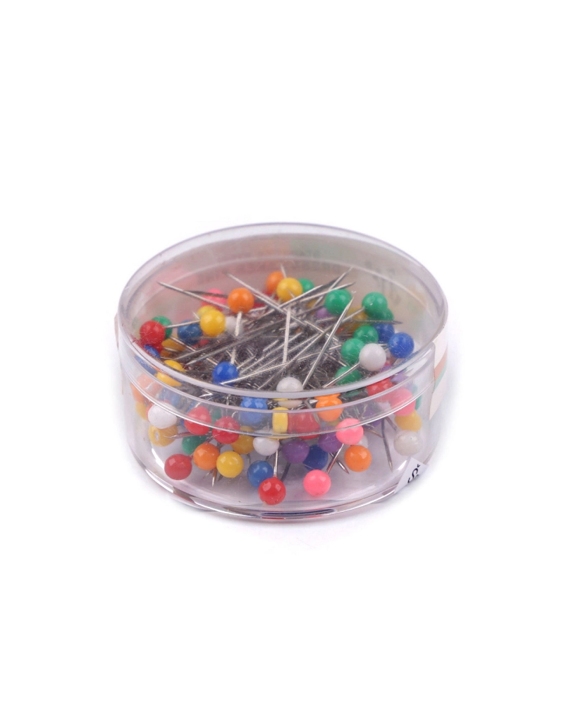 Gombostű műanyag fejjel hossza 32 mm rozsdamentes acél - 1 box | Mimib