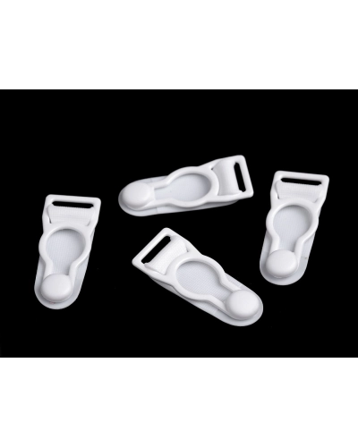 Velvety kovové - podväzkové zapínanie šírka 10 mm - 4 ks
