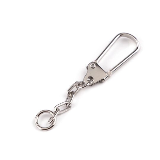 Fém karabiner lánccal - 10 db. | Mimib