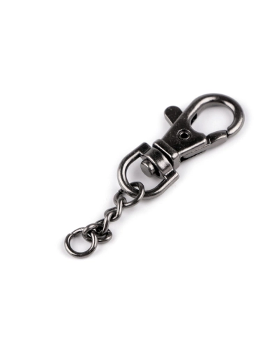 Fém forgós karabiner 8 mm- befűző láncos - 2 db. | Mimib