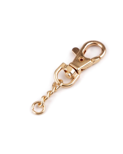 Fém forgós karabiner 8 mm- befűző láncos - 2 db. | Mimib