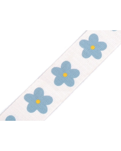 Virágmintás kétoldalas heveder 38 mm - 1 m | Mimib