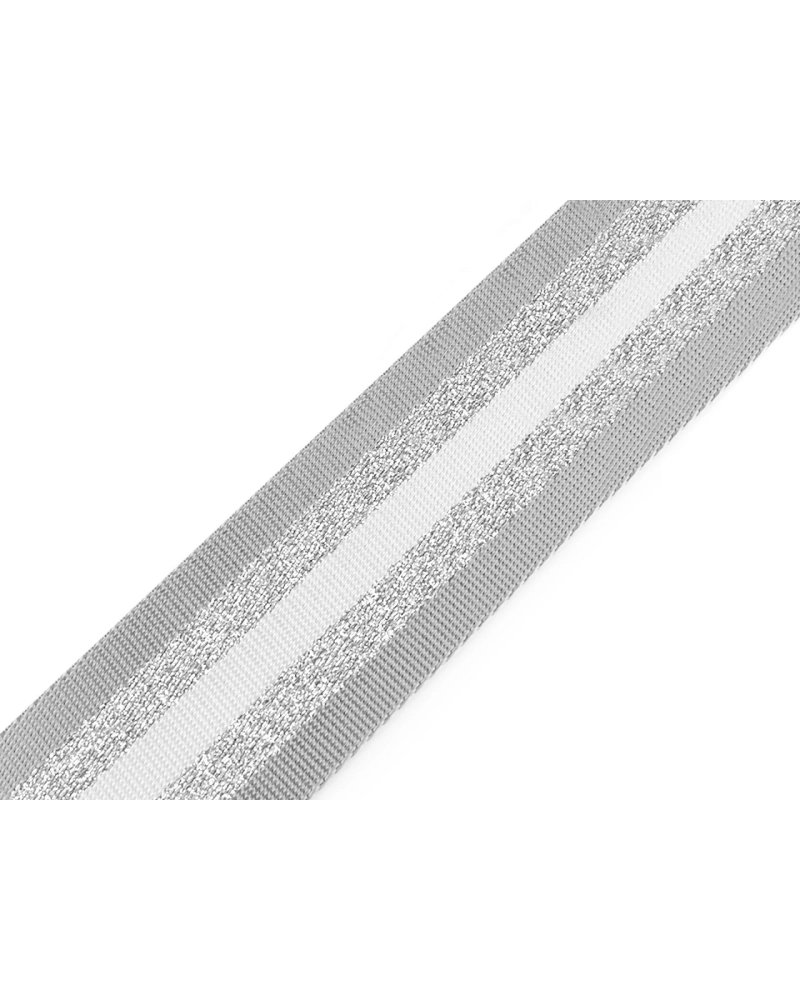 Sima kétoldalas pánt lurexel szélessége 50 mm - 1 m | Mimib