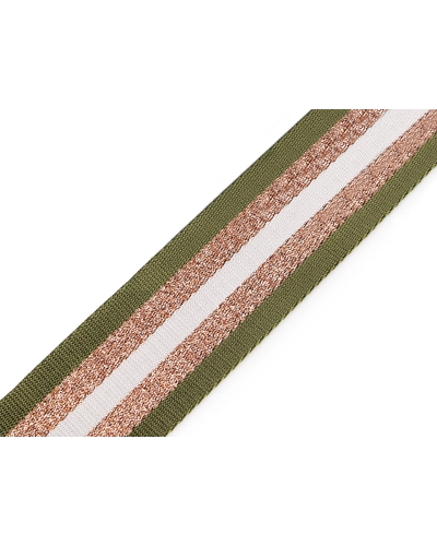Sima kétoldalas pánt lurexel szélessége 50 mm - 1 m | Mimib