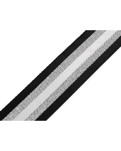 Sima kétoldalas pánt lurexel szélessége 50 mm - 1 m | Mimib