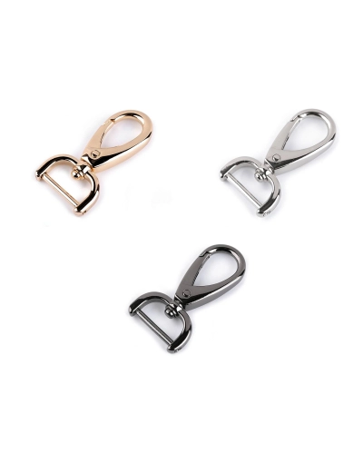 Fém forgós karabiner csavaros befűzővel 19 mm - 1 db. | Mimib