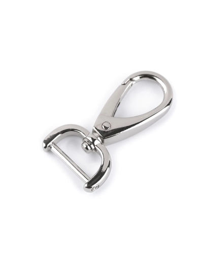 Fém forgós karabiner csavaros befűzővel 19 mm - 1 db. | Mimib
