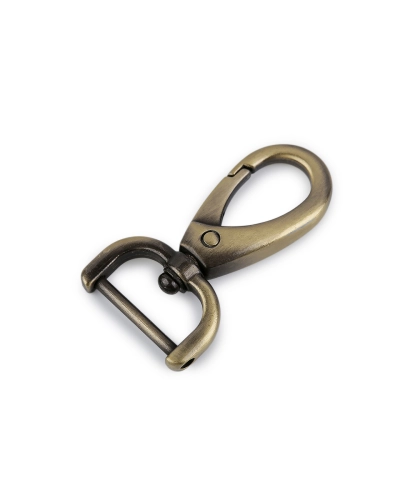 Fém forgós karabiner csavaros befűzővel 19 mm - 1 db. | Mimib