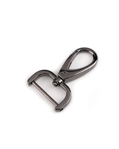 Fém forgós karabiner 26 mm-es csavaros befűzővel - 1 db. | Mimib