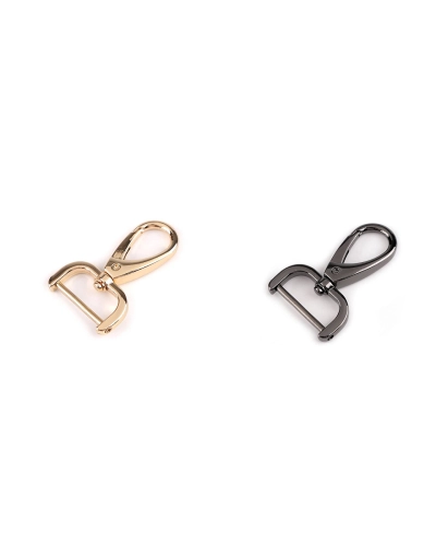 Fém forgós karabiner 26 mm-es csavaros befűzővel - 1 db. | Mimib