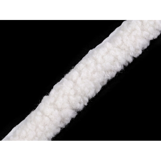 Bevarrható szegő szalag / bárány szörme utánzat széles 3,5 cm - 1 m | Mimib