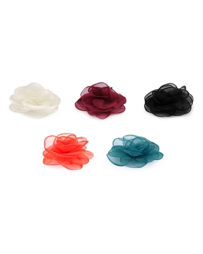 Bross / hajdísz organza virág Ø10,5 cm - 1 db. | Mimib