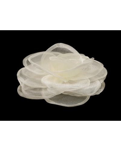 Bross / hajdísz organza virág Ø10,5 cm - 1 db. | Mimib
