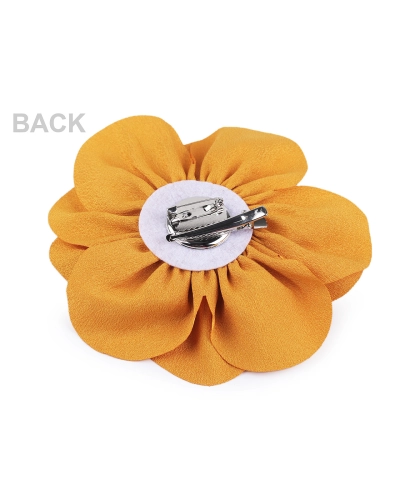 Bross / szatén virág hajdísz Ø14,5 cm kitűző - 1 db. | Mimib