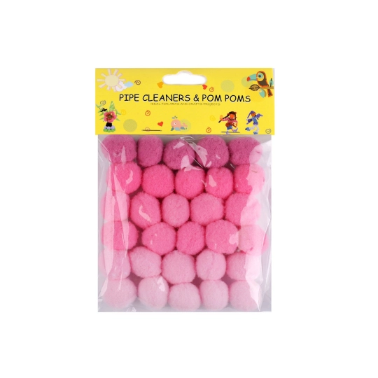 Színes zsenília golyó vegyes színek Ø20 mm pom pom - 1 zacskó | Mimib