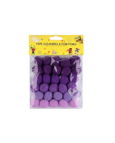 Színes zsenília golyó vegyes színek Ø20 mm pom pom - 1 zacskó | Mimib