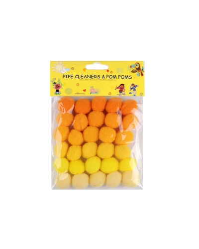 Színes zsenília golyó vegyes színek Ø20 mm pom pom - 1 zacskó | Mimib